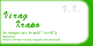 virag krapo business card